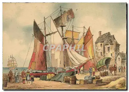 Cartes postales Bateaux de peche