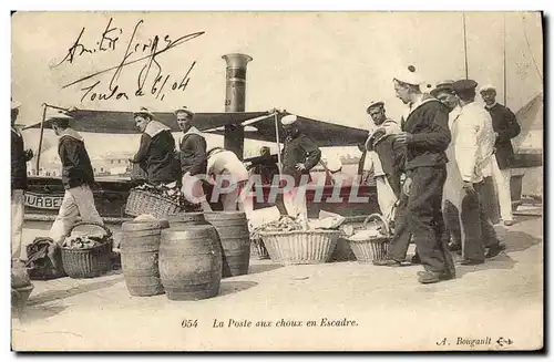 Cartes postales Bateau Marins La poste aux choux en escadre