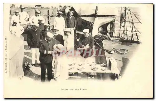 Cartes postales Bateau Marisn Inspection des plats