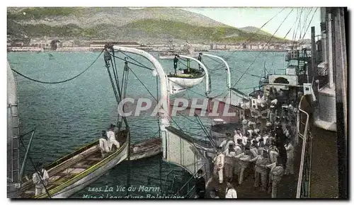 Ansichtskarte AK Bateau Le vie du marin Mise a l eau d une baleiniere Baleine