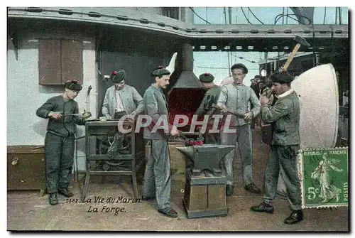 Cartes postales Bateau La vie du marin La forge Forgeron