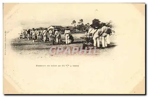 Cartes postales Bateau Guerre Exercice de piece de 65 mm a terre