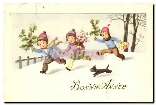 Cartes postales Fantaisie Enfants Chien