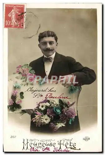 Cartes postales Fantaisie Homme Vive Ste Pauline