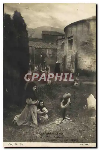 Cartes postales Fantaisie Enfants Salons de Paris Henry Perrault Ay pays Cimetiere