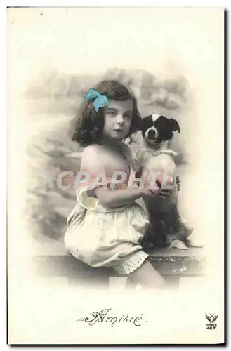 Cartes postales Fantaisie Enfant Chein