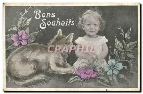 Cartes postales Fantaisie Enfant Chat