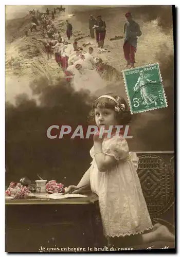 Cartes postales Fantaisie Enfant Soldats Militaria