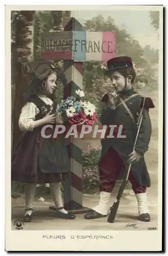 Cartes postales Fantaisie Enfants Allemagne France Militaria