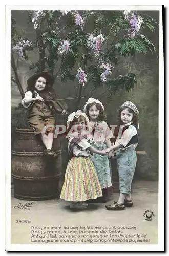 Ansichtskarte AK Fantaisie Enfants Violon Folklore