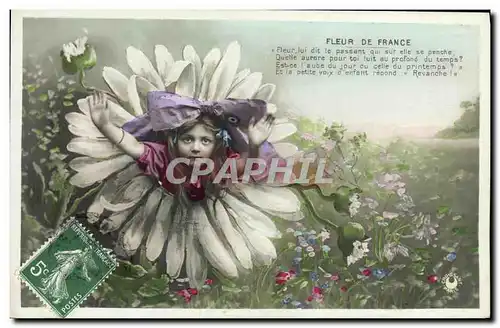 Cartes postales Fantaisie Enfant Fleur de France