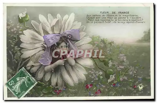 Cartes postales Fantaisie Enfant Fleur de France