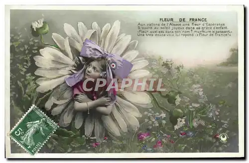 Cartes postales Fantaisie Enfant Fleur de France