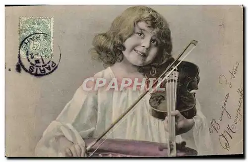 Cartes postales Fantaisie Enfant au violon