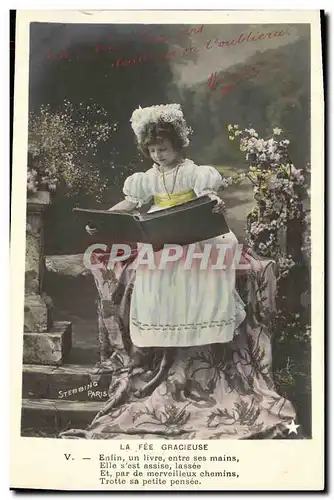 Cartes postales Fantaisie Enfants La fee gracieuse