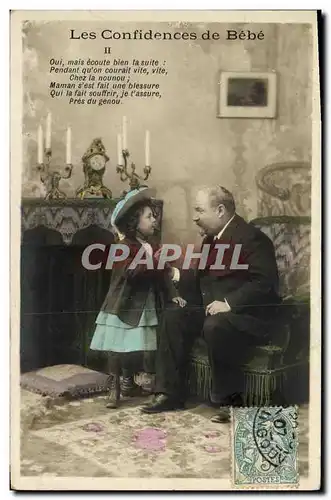 Cartes postales Fantaisie Enfant Les confidences de bebe