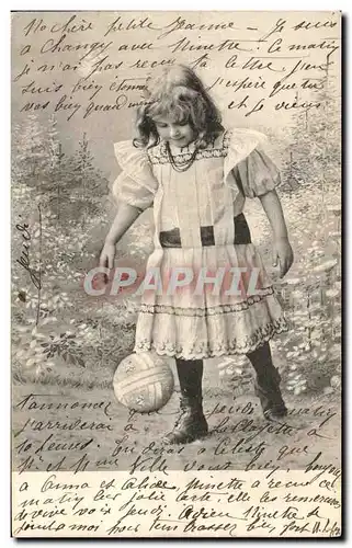 Ansichtskarte AK Fantaisie Enfant Ballon Football