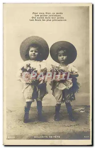 Cartes postales Fantaisie Enfants Souhaits de fete