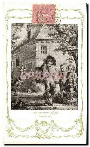 Cartes postales Fantaisie Enfants Le coupe tete