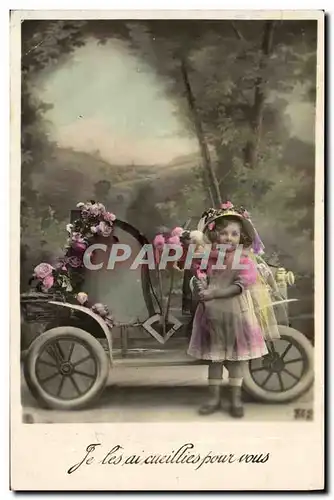 Cartes postales Fantaisie Enfant Automobile