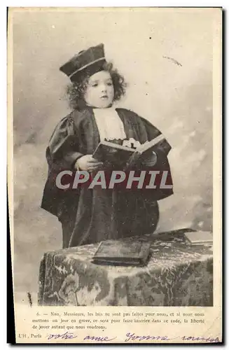 Cartes postales Fantaisie Enfant Avocat Juge justice