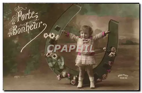 Cartes postales Fantaisie Enfant Fer a cheval