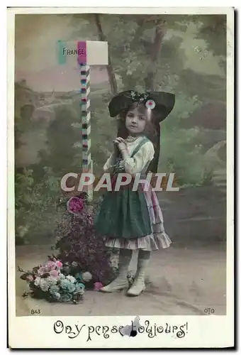 Ansichtskarte AK Fantaisie Enfant Alsace France