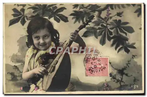 Cartes postales Fantaisie Enfant Mandoline