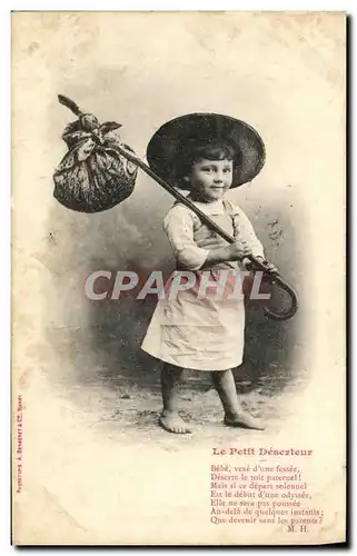 Cartes postales Fantaisie Enfant Le petit deserteur Militaria