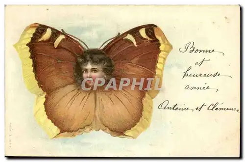 Cartes postales Fantaisie Enfant Papillon