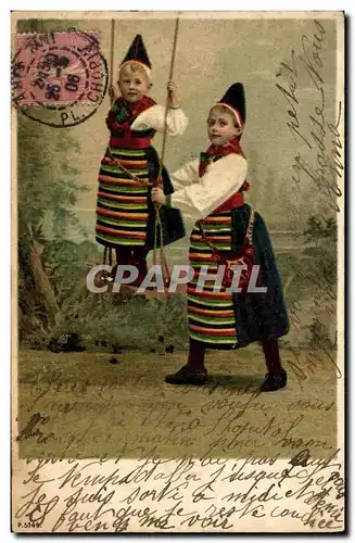 Cartes postales Fantaisie Enfants Folklore