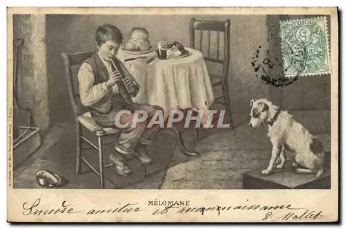 Cartes postales Fantaisie Enfant Chien