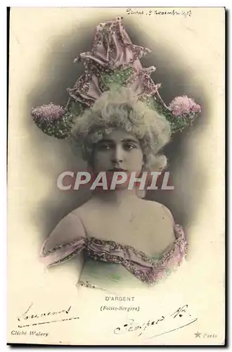 Cartes postales Fantaisie Femme D Argent Folies Bergere