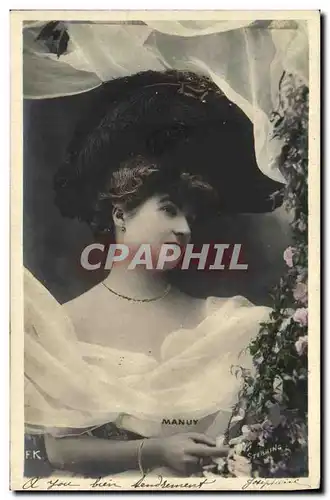 Cartes postales Fantaisie Femme Manuy