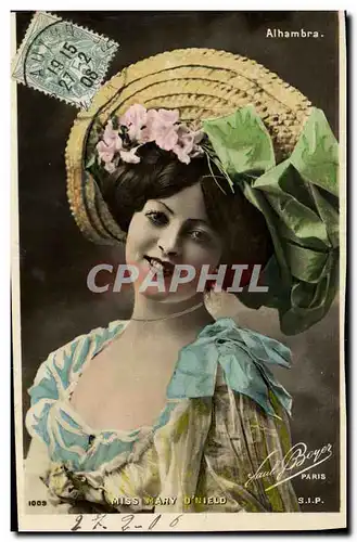 Cartes postales Fantaisie Femme Alhambra Miss Mary O Nielo