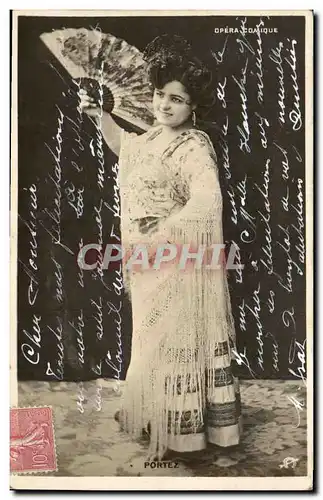 Cartes postales Fantaisie Femme Opera comique Portez