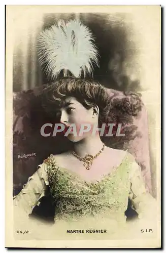 Cartes postales Fantaisie Femme Marthe Regnier