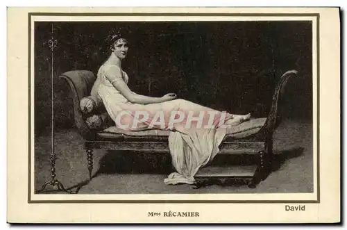 Cartes postales Fantaisie Femme Mme Recamier David