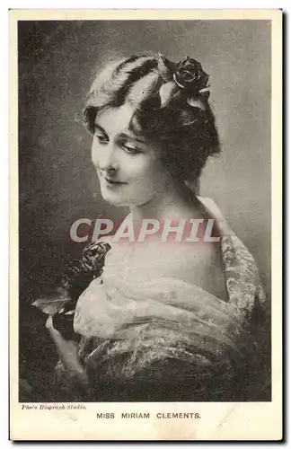 Cartes postales Fantaisie Femme Miss Miriam Clements