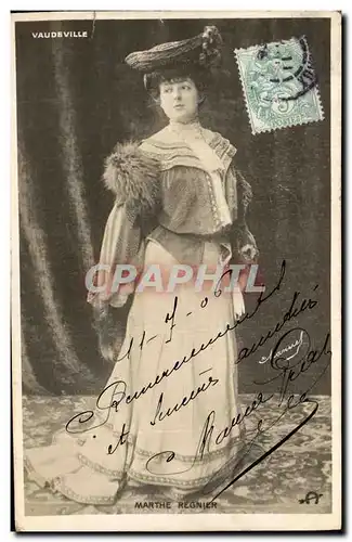 Ansichtskarte AK Fantaisie Femme Vaudeville Marthe Regnier