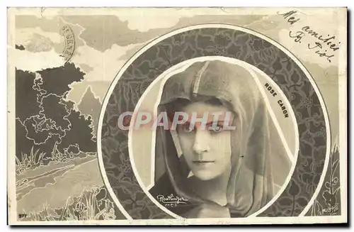 Cartes postales Fantaisie Femme Rose Caron