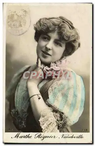 Cartes postales Fantaisie Femme Marthe Regnier Vaudeville