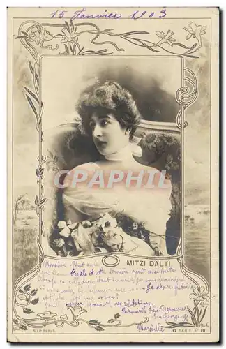 Cartes postales Fantaisie Femme Mitzi Dalti