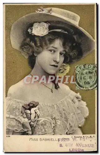 Cartes postales Fantaisie Femme Miss Gabrielle Ray