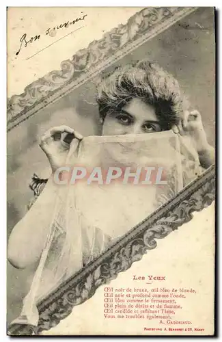 Cartes postales Fantaisie Femme Les yeux