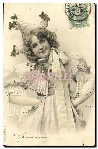 Cartes postales Fantaisie Femme Clown Cirque