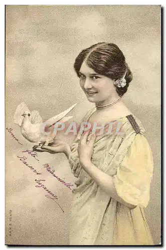 Cartes postales Fantaisie Femme Colombe