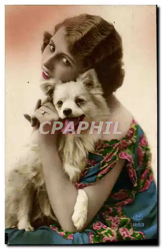 Cartes postales Fantaisie Femme Chien