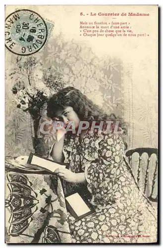 Cartes postales Fantaisie Femme Le courrier de Madame