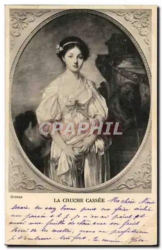 Cartes postales Fantaisie Femme La cruche cassee